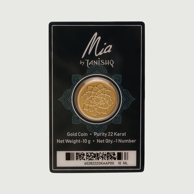 10 GM 22 Karat Stunning Lotus Gold  Coin,,hi-res image number null