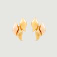 Graceful Textured Gold Stud Earrings,,hi-res view 3
