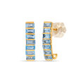 14KT Yellow Gold Glacial Aura Diamond Stud Earrings,,hi-res view 2