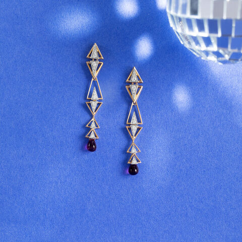 Spotlight Shine Gold & Diamond Drop Earrings