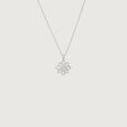 Petal Outline Silver Necklace,,hi-res view 3