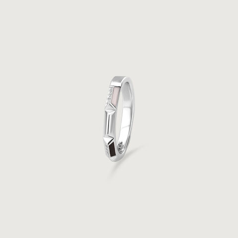 Sunny Striking Enamel Silver Ring