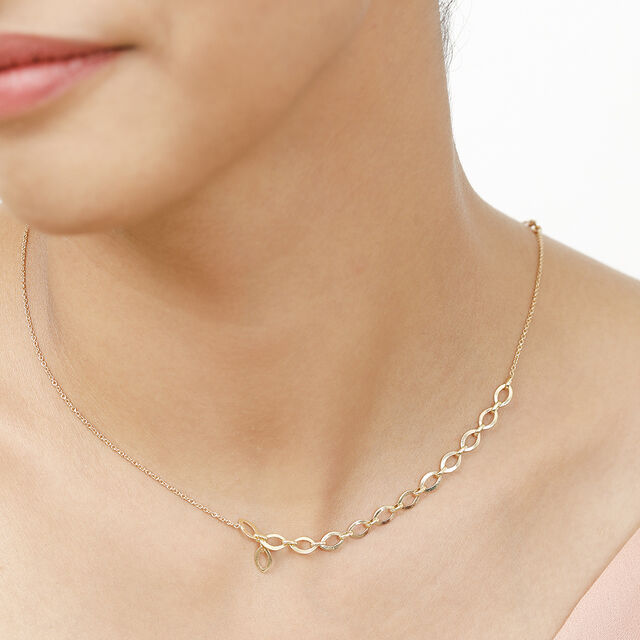 14 KT Yellow Gold Nature's Artistry Necklace/Hathphool,,hi-res view 3