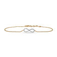 14 KT Yellow Gold Infinity Diamond Bracelet,,hi-res view 2