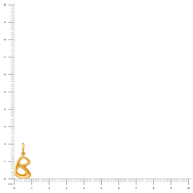 Letter Perfect 'B' Gold Pendant,,hi-res view 4