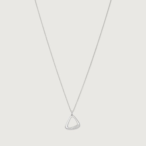 Sleek Triangle Silver Necklace