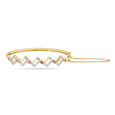 14KT Yellow Gold Sparkling Rhombus Diamond Bangle,,hi-res view 1