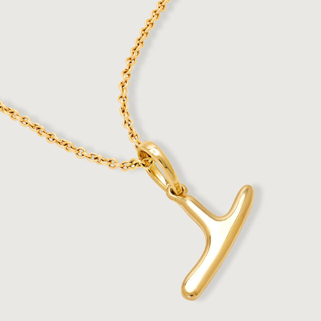 Letter Perfect 'Y' Gold Pendant,,hi-res image number null