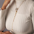 Stellar Elegance The Cosmic Droplet 14KT Diamond Necklace,,hi-res view 2