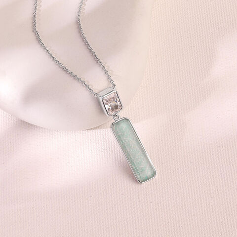 Fresh Striking Amazonite Silver Necklace