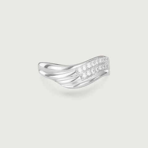 Layered Flowing Silver Ring