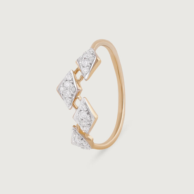 Disco Beat Gold & Diamond Finger Ring,,hi-res image number null