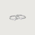 Sparkle Arc Silver Toe Rings,,hi-res view 3