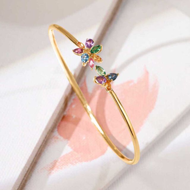 Bubbly Bloom Gemstone Bangle,,hi-res image number null