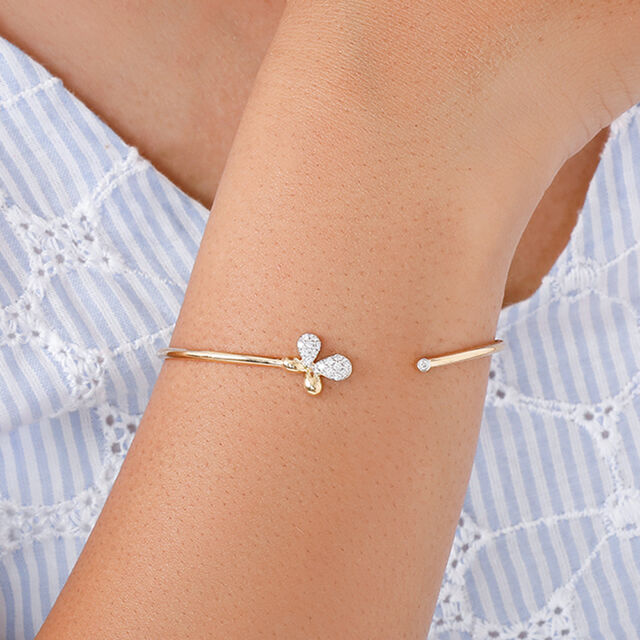 Mamma Mia 14 KT Yellow Gold Free Spirit  Bangle,,hi-res view 3