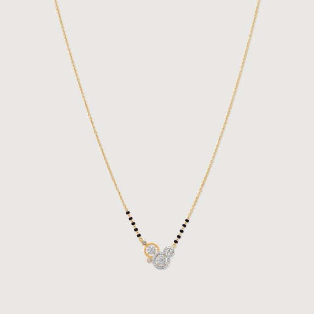 Radiant Layered Diamond Mangalsutra,,hi-res image number null