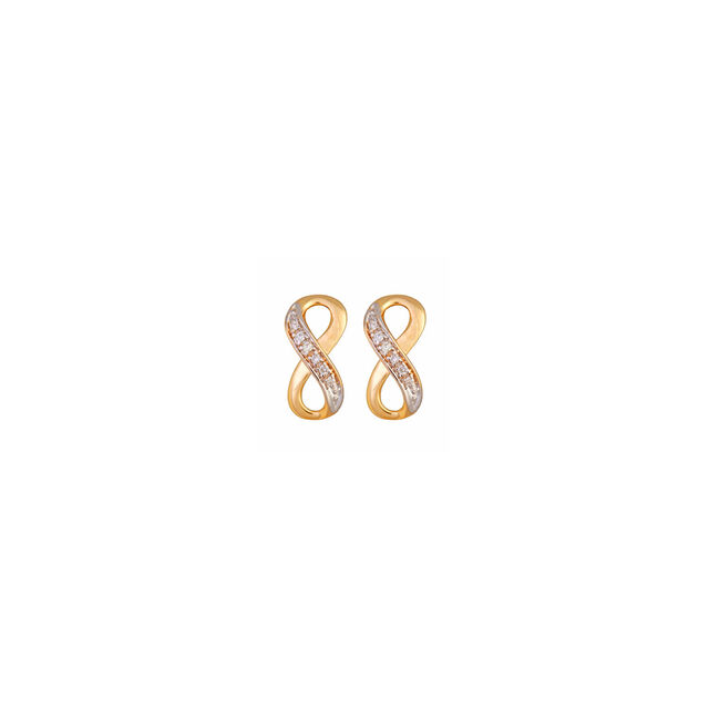 14KT Yellow Gold Diamond Stud Earrings,,hi-res image number null