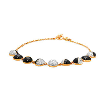 14 KT Yellow Gold Moonchild Diamond Bracelet