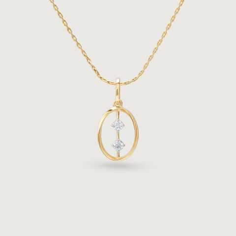 Oval Pop Diamond Pendant