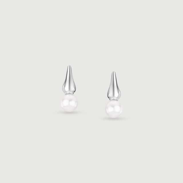 Pearl Bloom Silver Stud Earrings,,hi-res image number null