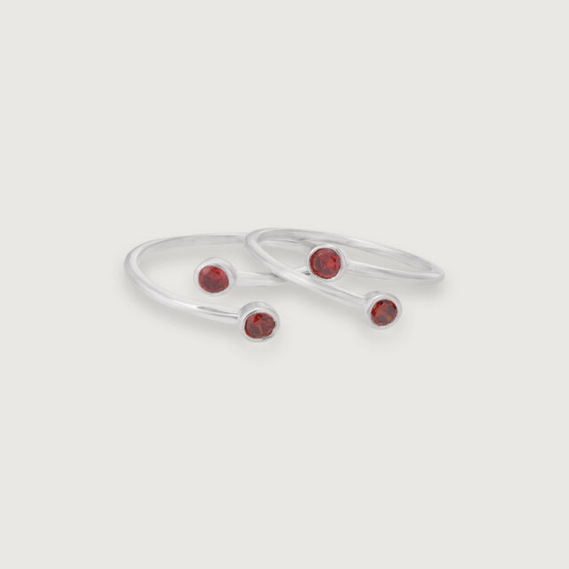 Warm Glow Silver Toe Rings,,hi-res image number null