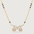 Eternal Eclat 18 Kt Gold and Diamond Vati Mangalsutra,,hi-res view 3