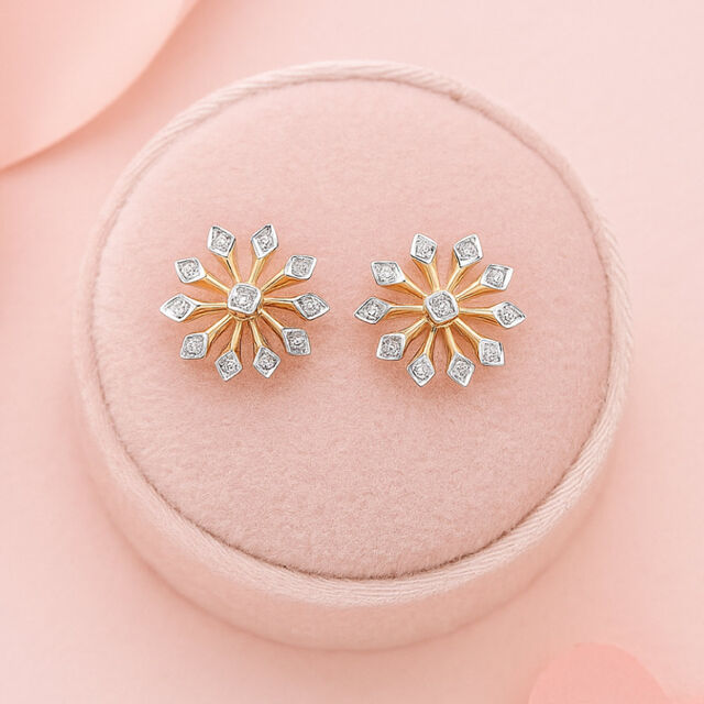 Whimsy Bloom Diamond Earrings,,hi-res image number null