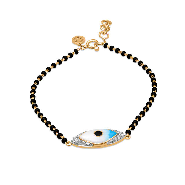 Buy 14 KT Incredible Diamond Evil Eye Mangalsutra Bracelet Online