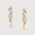 Dewdrop Cascade 18 Kt Gold & Diamond Drop Earrings,,hi-res view 3