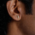 Edgy Sculptural Diamond Stud Earrings,,hi-res view 2