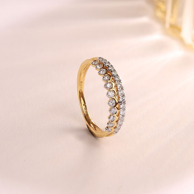 Royal Tiara Gold & Diamond Finger Ring,,hi-res image number null