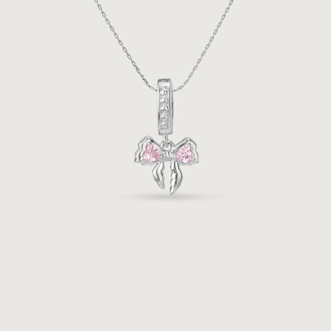 Pretty Bow Silver Pendant