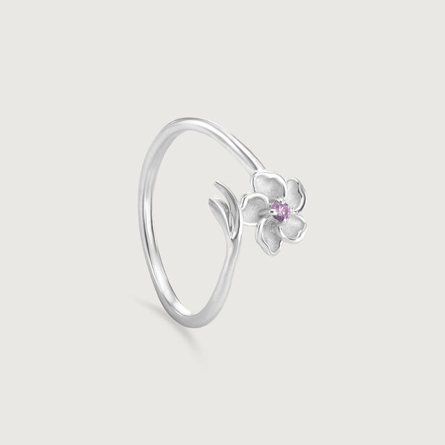 Graceful Leaf Silver Ring,,hi-res image number null