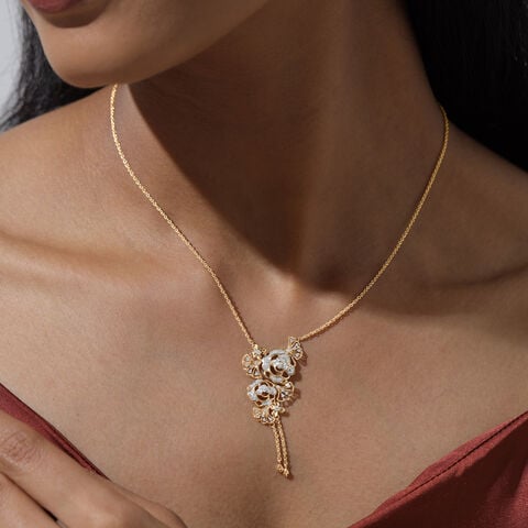 Cascading Bloom Diamond Necklace