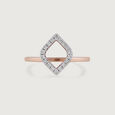 Vintage Glam Gold & Diamond Finger Ring,,hi-res view 8