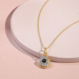 Love Lock Topaz & Diamond Pendant,,hi-res view 1