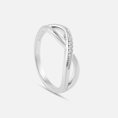 Sparkling Infinity Silver Ring