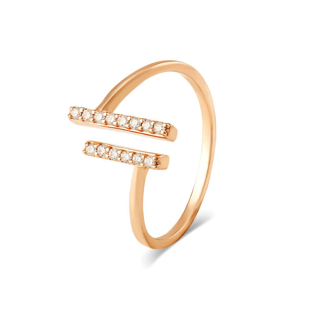 Buy 14KT Rose Gold Finger Ring Online Mia by Tanishq