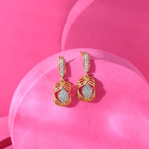 Arcade Shine Diamond Drop Earrings