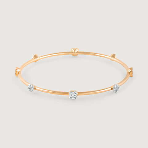 Timeless Shine Gold & Diamond Bangle