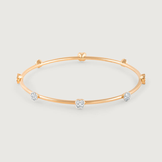 Timeless Shine Gold & Diamond Bangle,,hi-res image number null