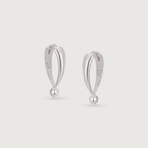 Playful Sculpted Silver Earrings