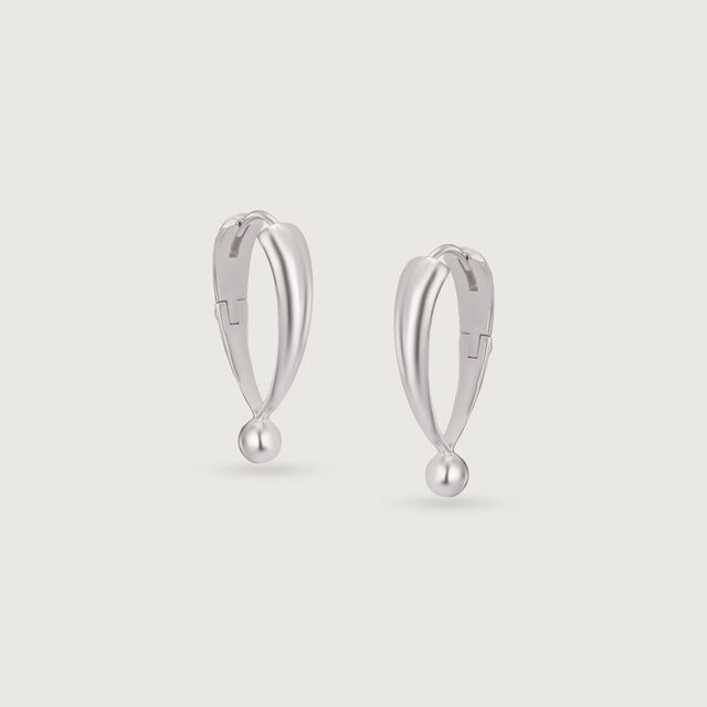 Playful Sculpted Silver Earrings,,hi-res image number null