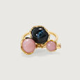 Trilogy Orbs 14 KT Dark Pink Sapphire Ring,,hi-res view 3