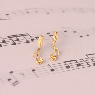 Sonic Symphony 14KT Gold Drop Earrings