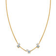 14KT Icefall Blue Topaz And Diamond Necklace,,hi-res view 3