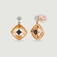 Vibrant Sapphire Diamond Drop Earrings,,hi-res view 5