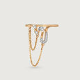 Serene Sparkle 14 Kt Gold & Diamond Finger Ring,,hi-res view 3