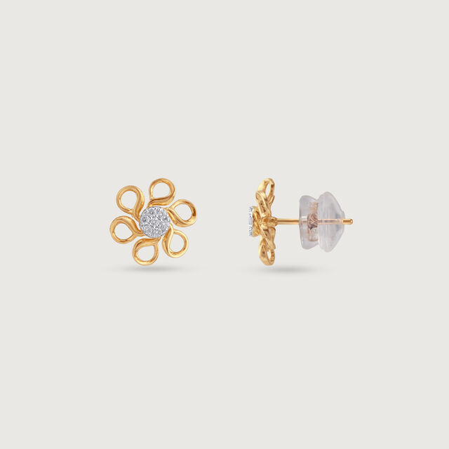 Dancing Daisy Diamond Stud Earrings,,hi-res image number null