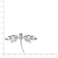 Silver Dragonfly Brooch Embellished With Open Polki,,hi-res view 3